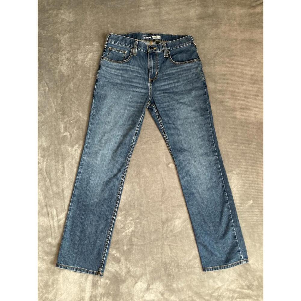 Carhartt Slim Straight Medium Blue Size 32 x 30